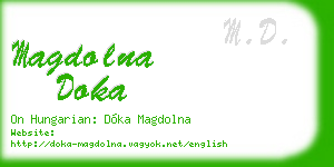 magdolna doka business card