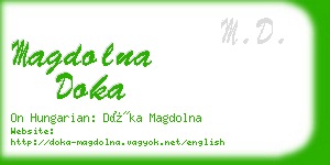 magdolna doka business card